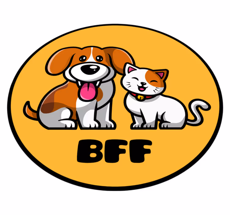 Beste dierenvrienden vinyl tapijt baby - TenStickers