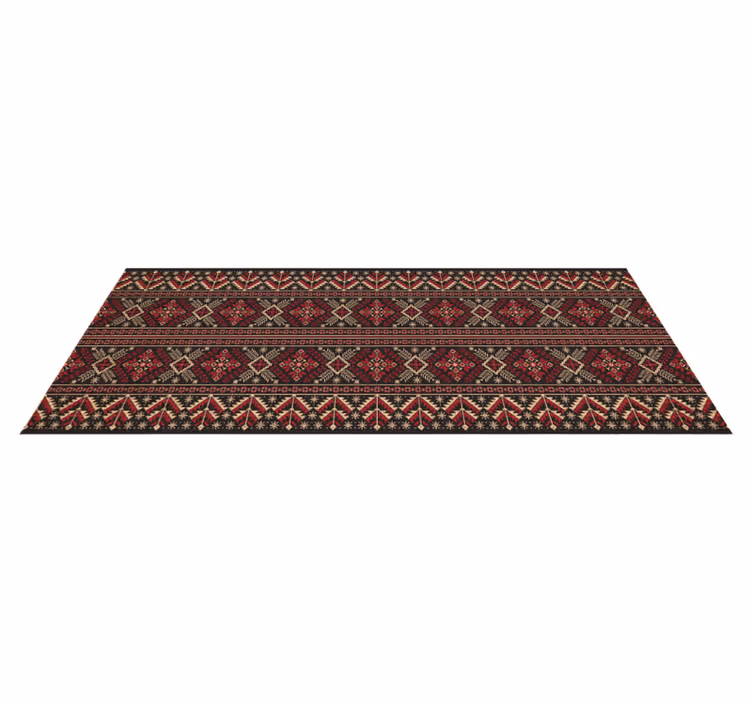 Winter geometrische elementen etnisch vinyl tapijt - TenStickers