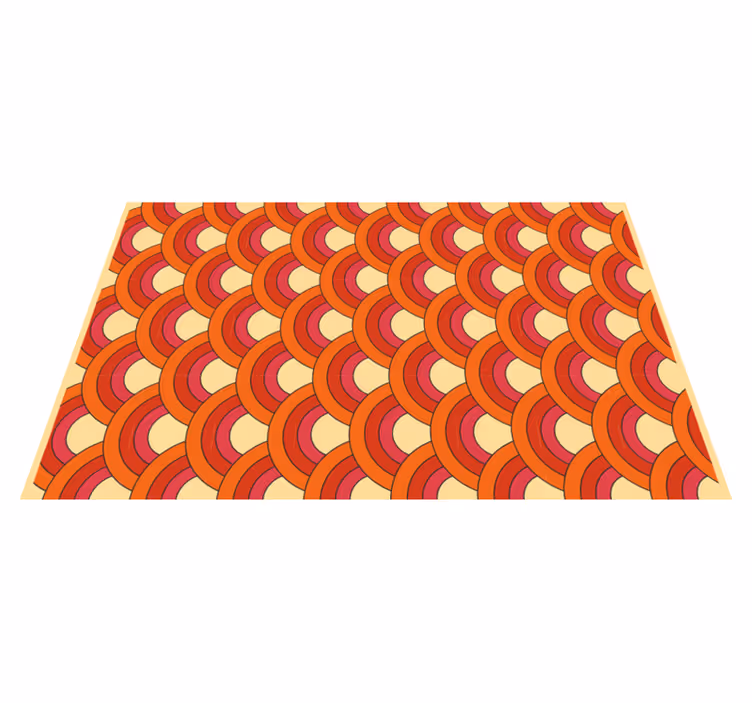Levendige golfmotieven vinyl tapijt geometrisch - TenStickers
