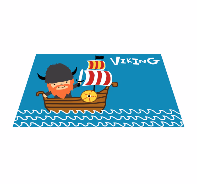 Vikingavontuur vinyl tapijt voor meer kinderen - TenStickers