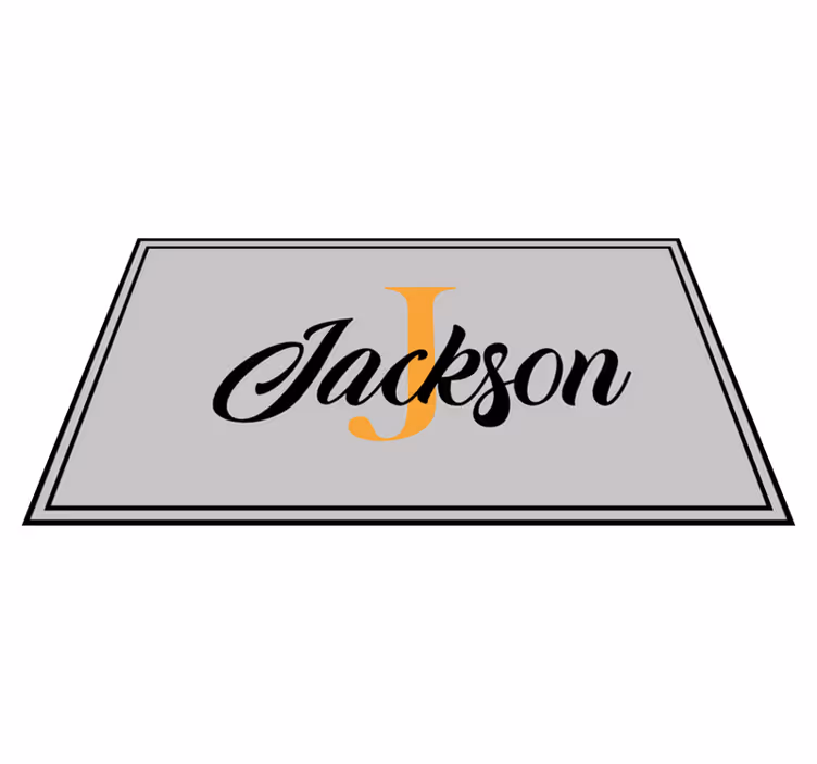 Naam en startweergave vinyl tapijt met naam - TenStickers