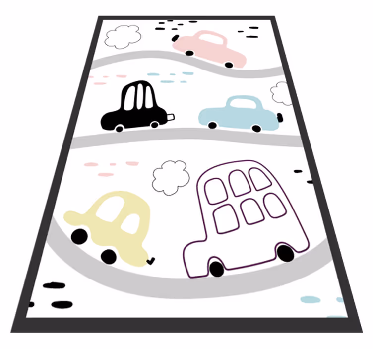 Scandinavische wegen vinyl tapijt baby - TenStickers