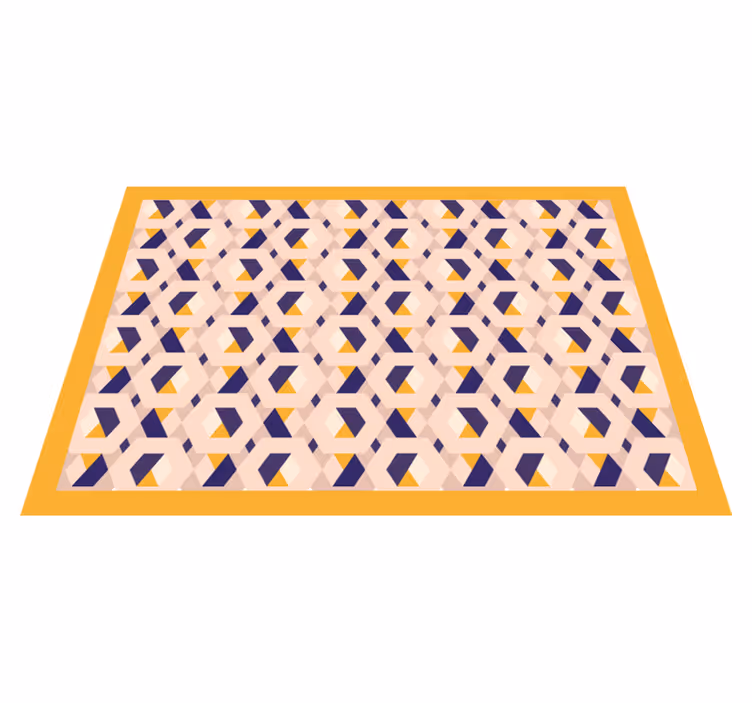 Vinyl vloerkleed keuken levendig geometrisch concept - TenStickers