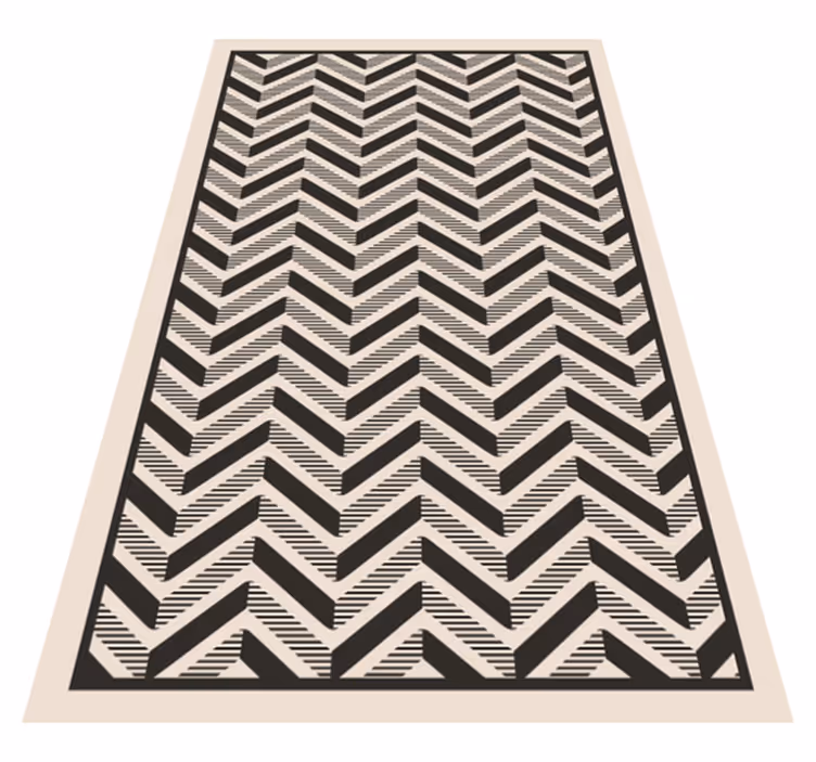 Klassiek chevronmotief vinyl tapijt geometrisch - TenStickers