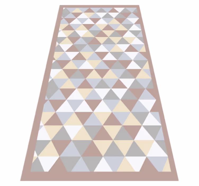Driehoekig kleurenpalet vinyl tapijt geometrisch - TenStickers