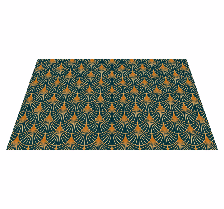 Groene bogen vinyl tapijt antiek - TenStickers