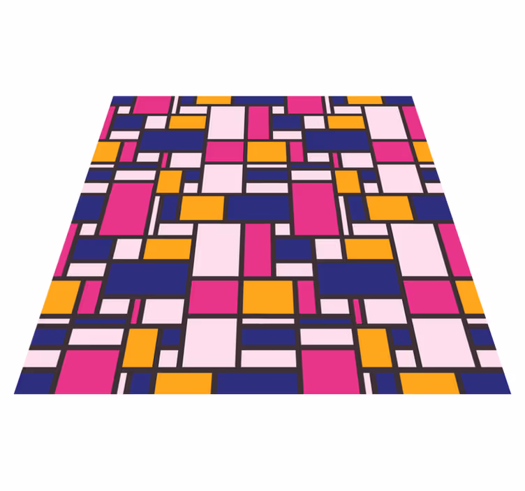 Vinyl tapijt geometrisch kleurrijke blokken - TenStickers