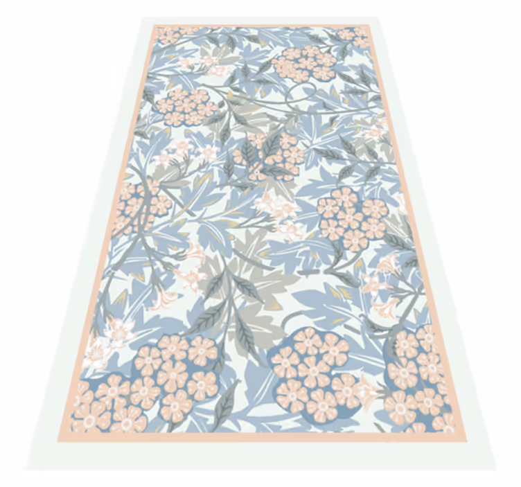 Vinyl tapijt bloemen en planten botanische stijl - TenStickers