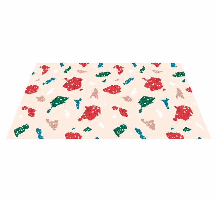 Kleurrijk terrazzo-ontwerp vinyl tapijt andere textuur - TenStickers