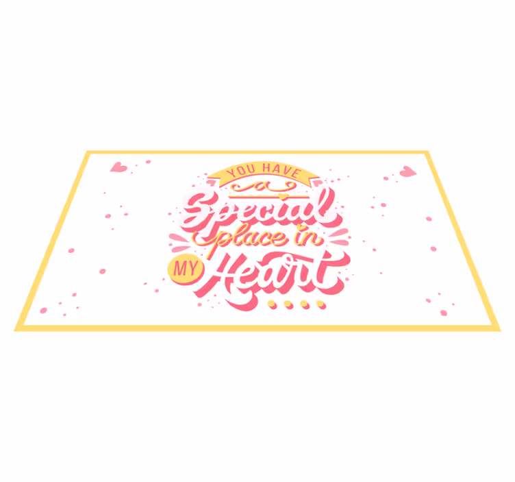 Speciale plaats in het hart vinyl tapijt zinnen en teksten - TenStickers