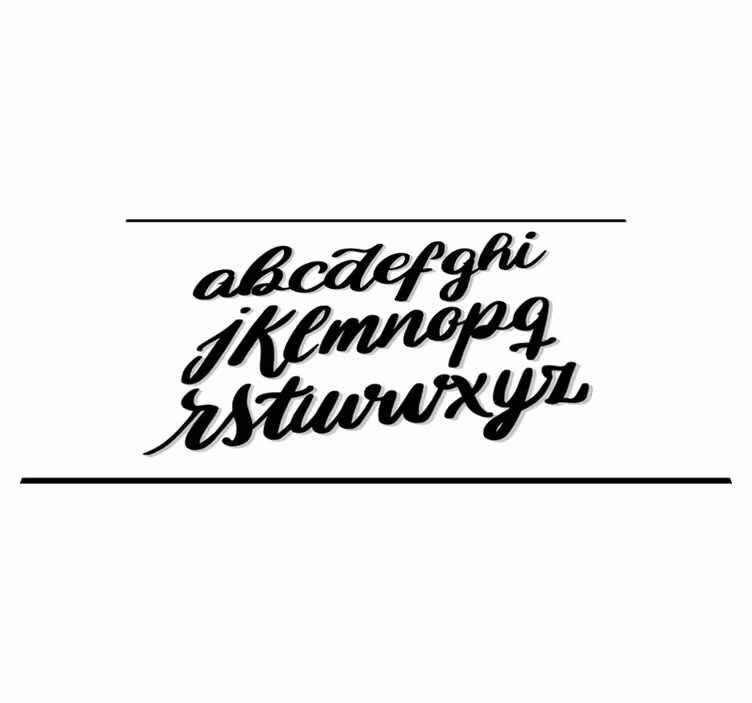 Zwart-witte letters vinyl tapijt alfabet - TenStickers
