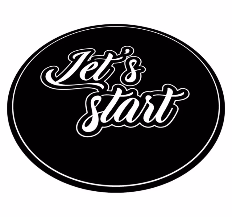 Laten we beginnen met citeren vinyl tapijt zinnen en teksten - TenStickers