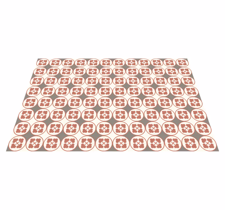 Tegels met cirkelvormig patroon marmeren vinyl tapijt - TenStickers