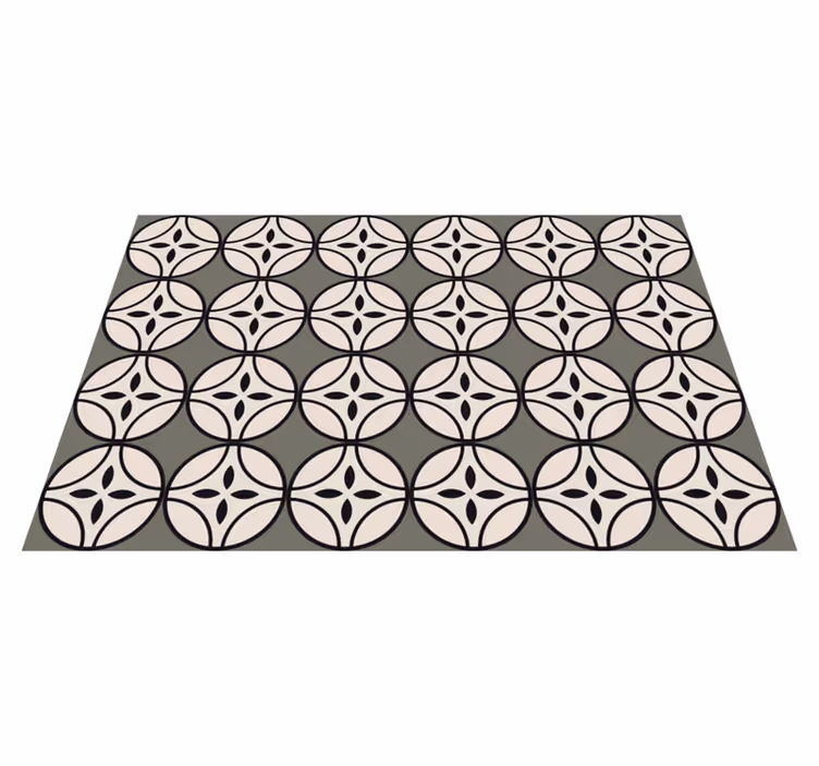 Circulaire harmonie vinyl vloerkleed keuken - TenStickers