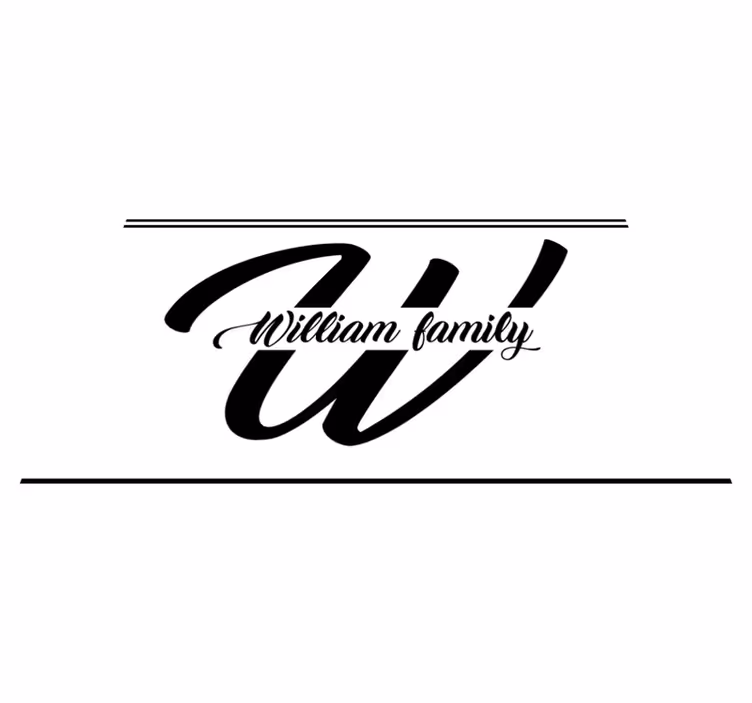 Familieletter en naam vinyl tapijt ontvangst hal - TenStickers