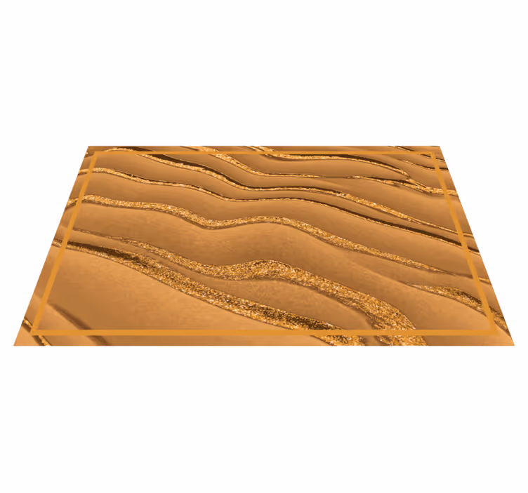 Gouden golfpatroon vinyl tapijt met textuur - TenStickers