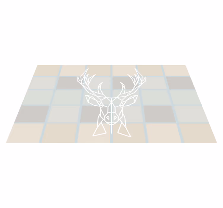 Geometrische hertenvertoning vinyl tapijt dierenprint - TenStickers