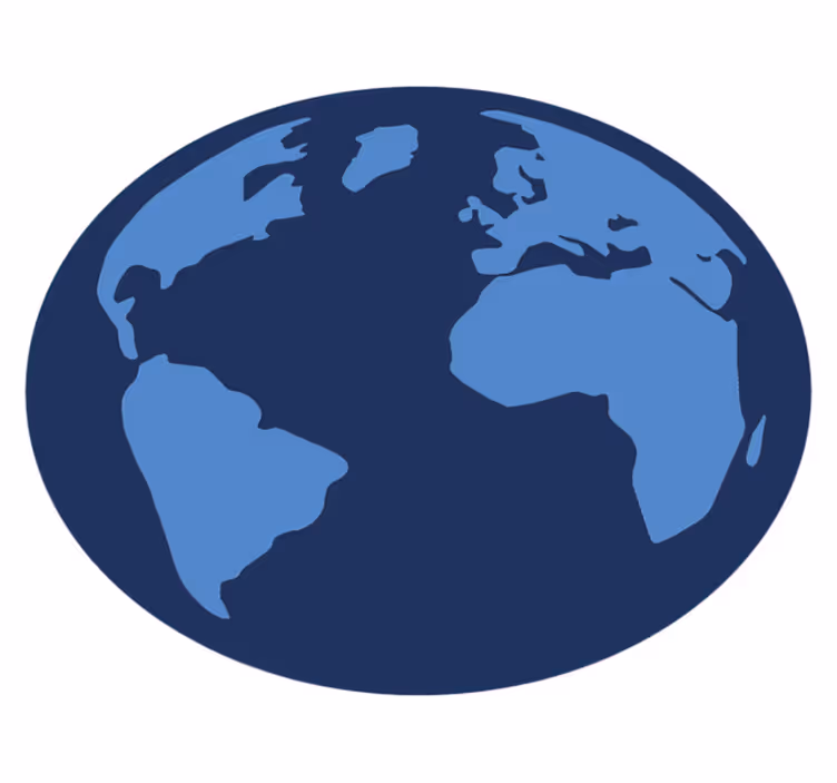 Wereldbol representatie vinyl tapijt wereldkaart - TenStickers
