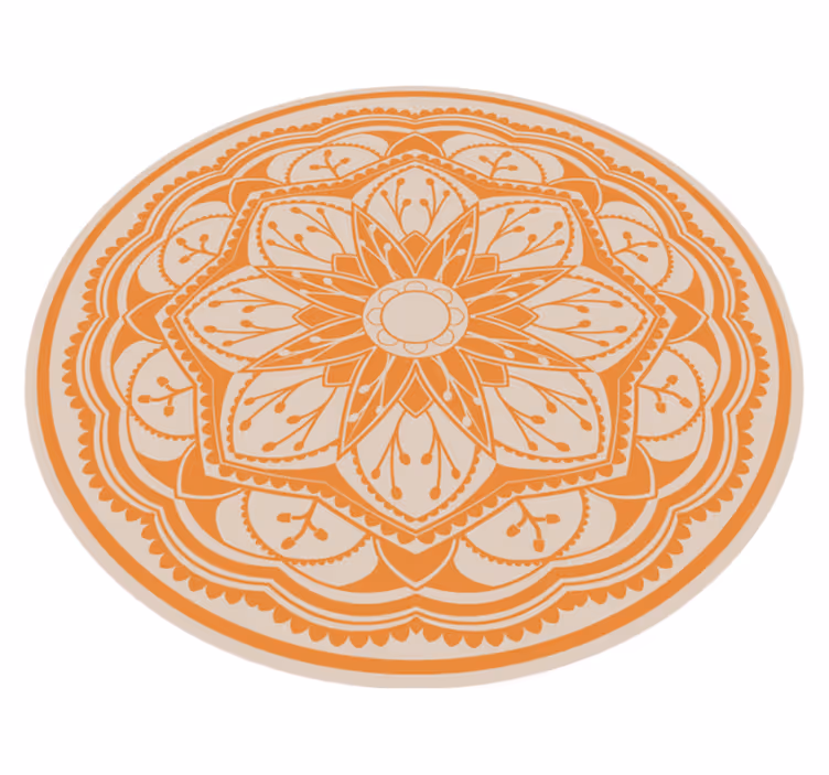 Elegant rond motief vinyl tapijt mandala - TenStickers
