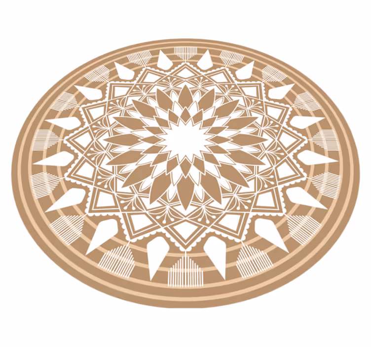 Geavanceerde geometrie vinyl tapijt mandala - TenStickers