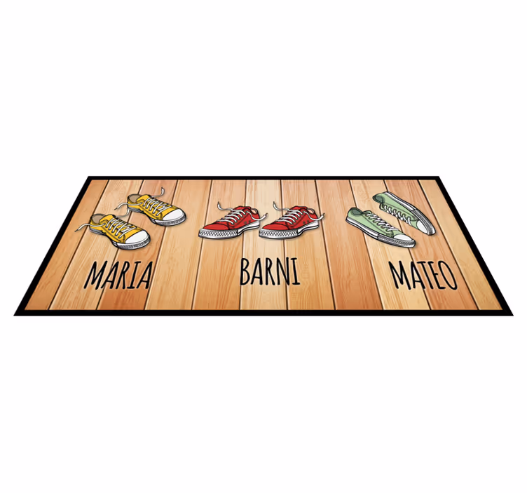 Aangepaste schoenen display vinyl tapijt ontvangst hal - TenStickers