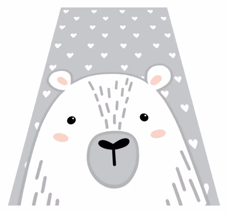 Grijze babybeer vinyl tapijt baby - TenStickers