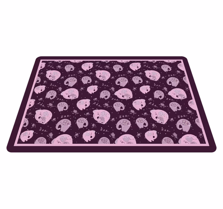Zoete olifantendromen vinyl tapijt kind - TenStickers