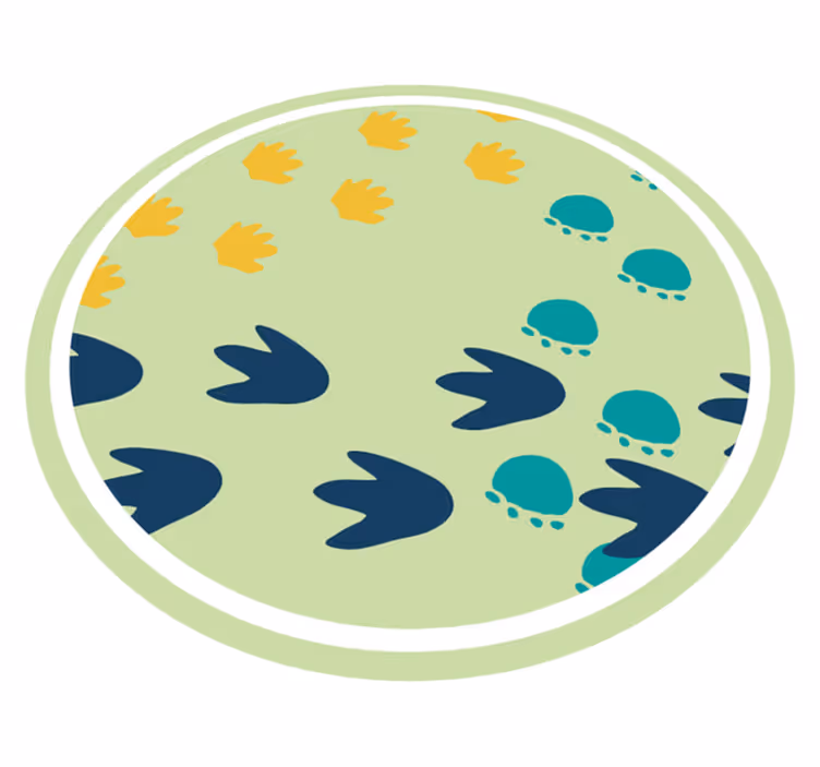 Vinyl tapijt voor meer kinderen dinosaurensporen design - TenStickers