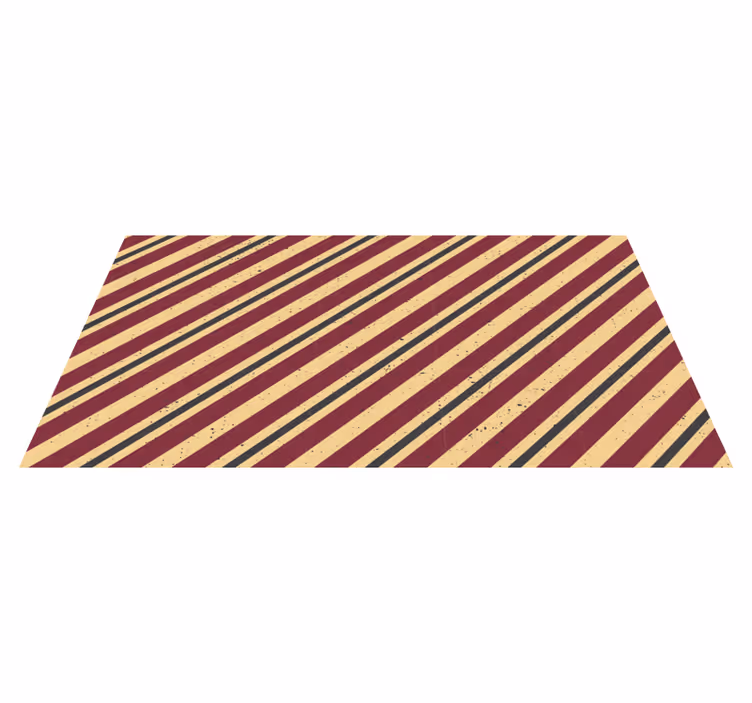Diagonaal abstract patroon vinyl tapijt met strepen - TenStickers