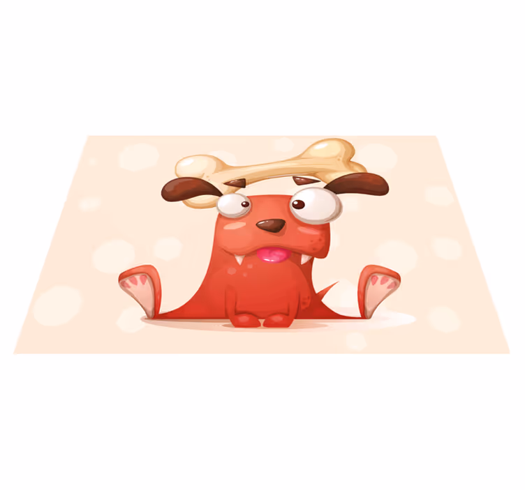 Vrolijke puppy vinyl tapijt baby - TenStickers