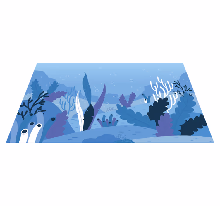 Onderwaterlandschap vinyl tapijt natuur - TenStickers