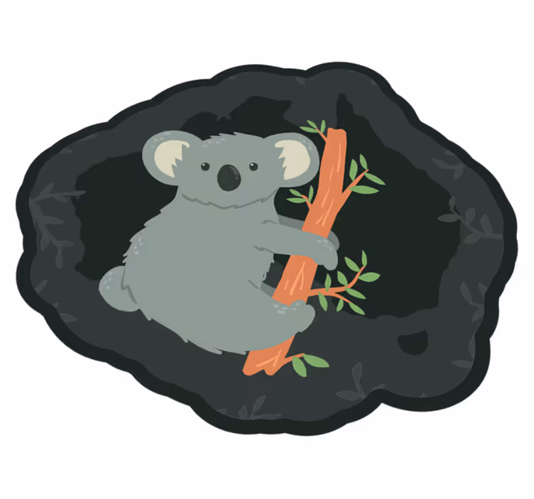 Schattige koala charme dieren vinyl tapijt - TenStickers