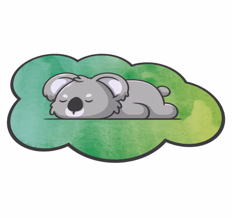 Slapende koala vinyl tapijt baby - TenStickers