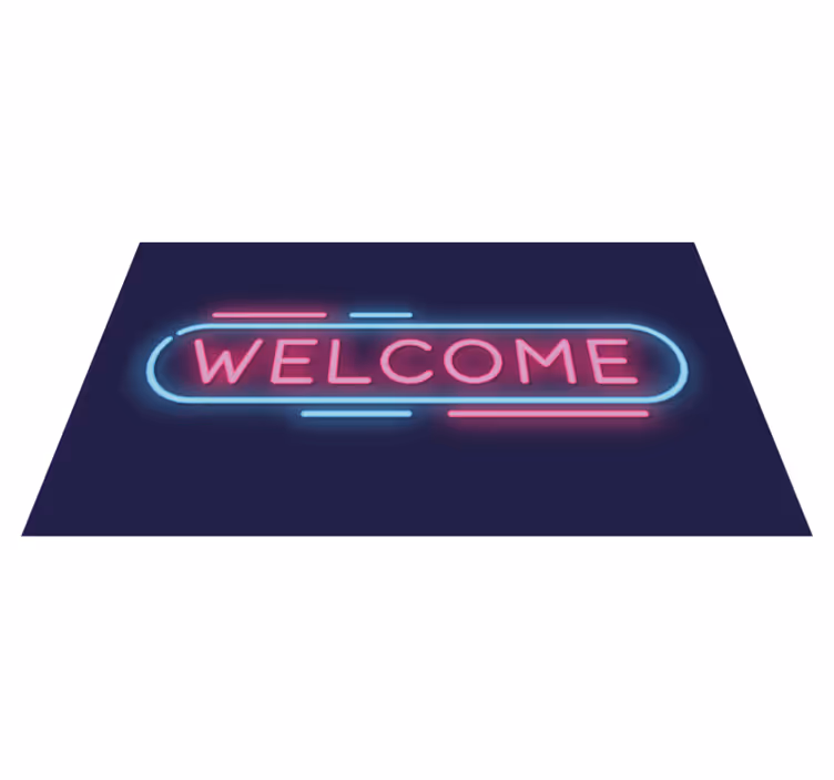 Welkom neonbord vinyl tapijt ontvangst hal - TenStickers