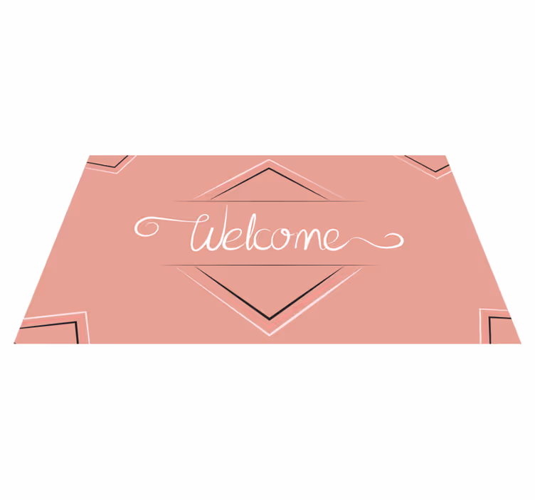 Roze welkomstbord vinyl tapijt ontvangst hal - TenStickers