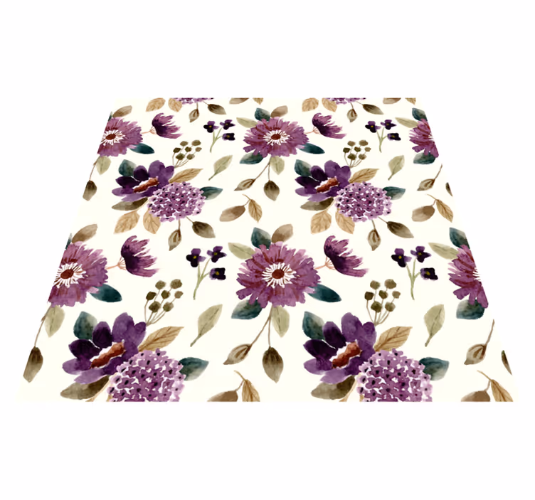 Bloeiende vreugde vinyl tapijt bloemen en planten - TenStickers