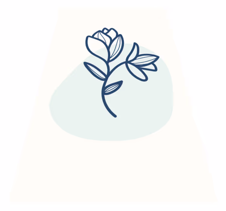 Botanische schetsillustratie vinyl tapijt bloemen en planten - TenStickers