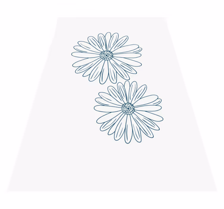 Delicate florale toets vinyl tapijt bloemen en planten - TenStickers