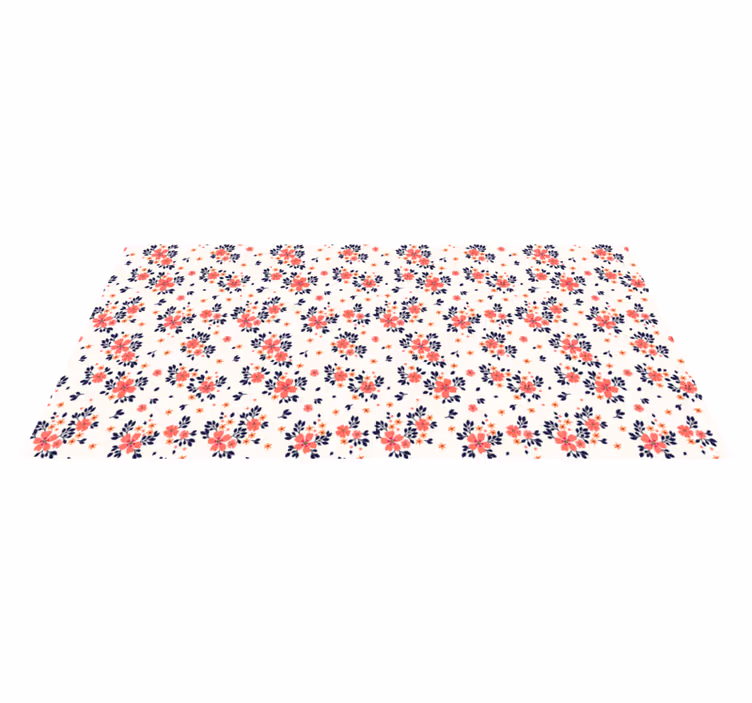 Bloeiend bloemenmotief vinyl tapijt bloemen en planten - TenStickers