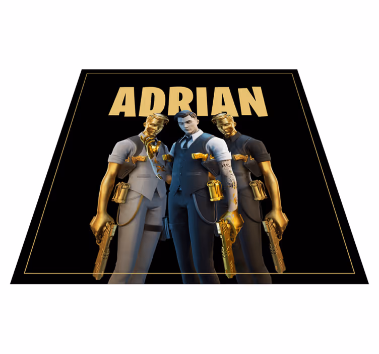Aangepaste trio-personages vinyl tapijt tiener - TenStickers