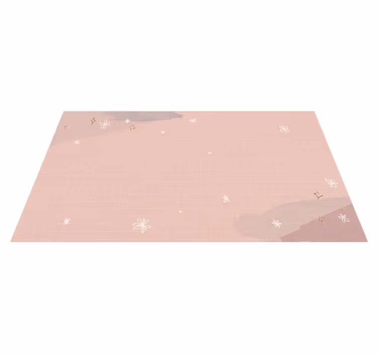 Minimalistisch beige design vinyl tapijt sterren - TenStickers