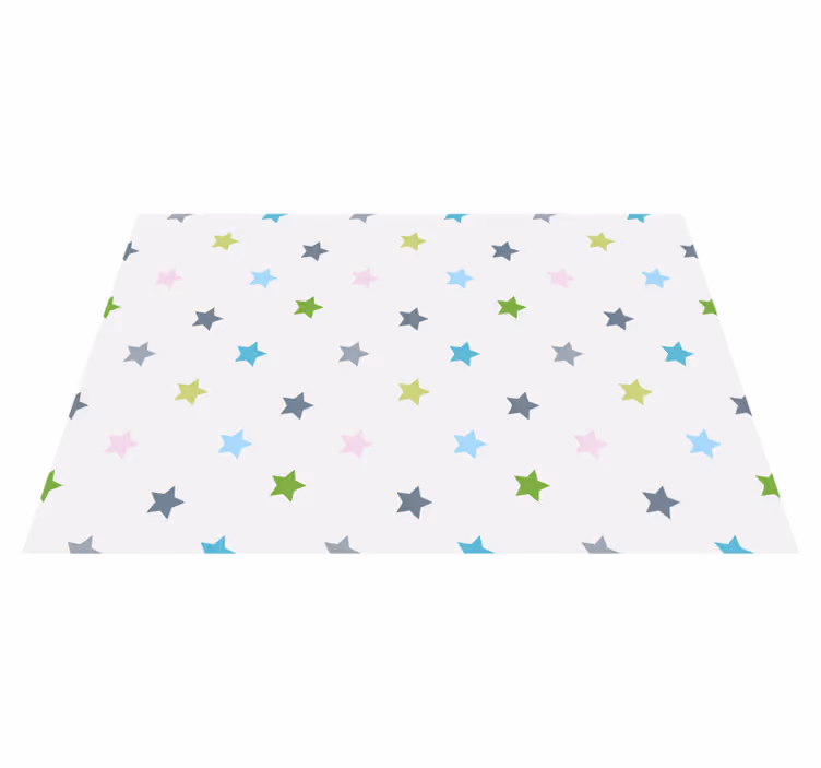 Minimalistische kleuren vinyl tapijt sterren - TenStickers
