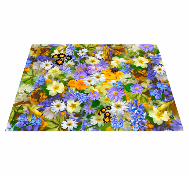 Vinyl tapijt Bloemen en planten Ander soort bloemenveld - TenStickers