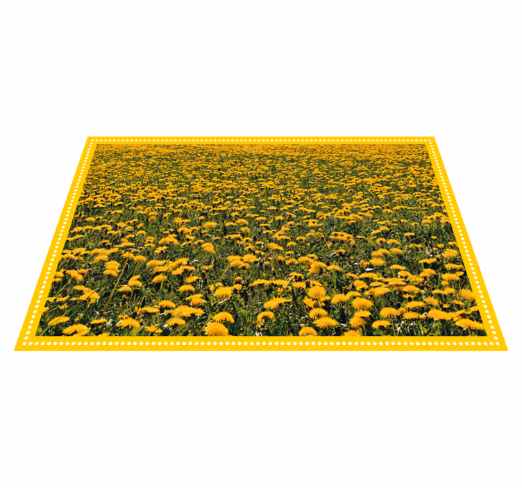 Zonnebloemveld vinyl tapijt bloemen en planten - TenStickers