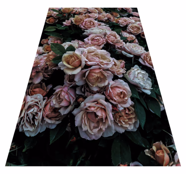 Elegante bloemendecoratie vinyl tapijt bloemen en planten - TenStickers