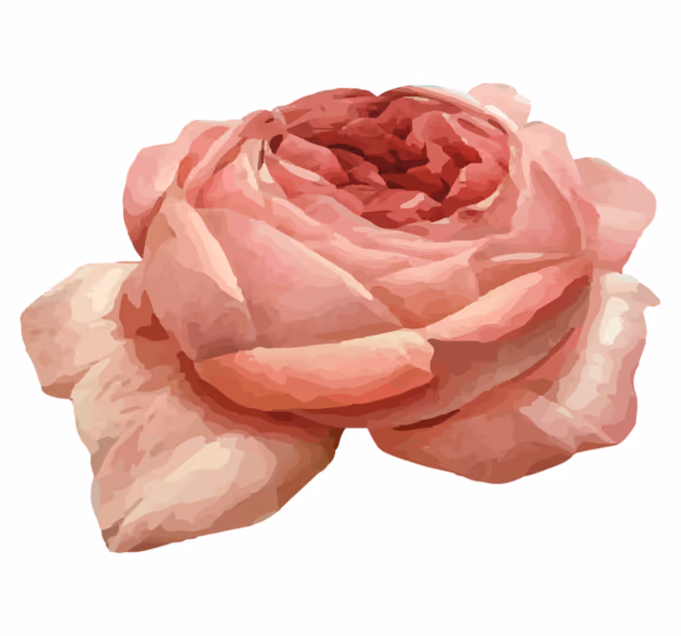 Weelderige roze bloei vinyl tapijt bloemen en planten - TenStickers