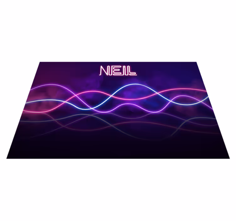 Neonlicht display vinyl tapijt met naam - TenStickers