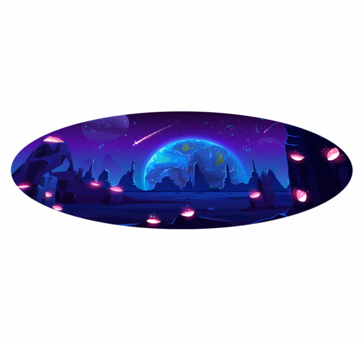 Galactisch avontuur vinyl tapijt sterren - TenStickers