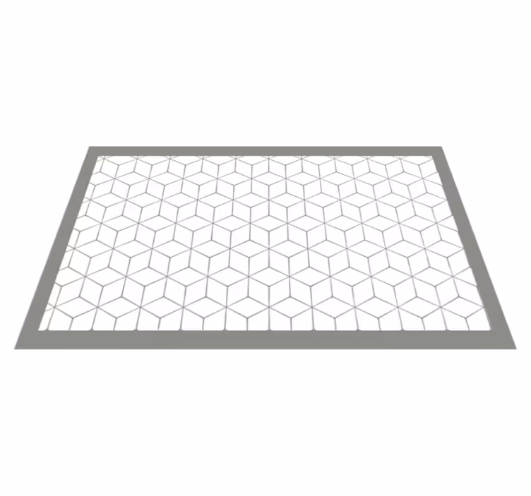 Hexagonale lay-out vinyl tapijt geometrisch - TenStickers