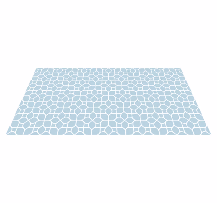 Witte en grijze elementen vinyl tapijt geometrisch - TenStickers